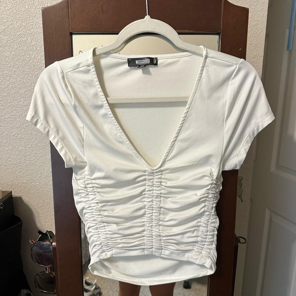 Misguided ruched baby tee